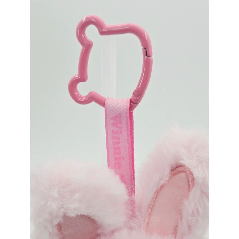 Miniso Disney Winnie the Pooh Pink Bunny Costume Plush Bag Charm Keychain